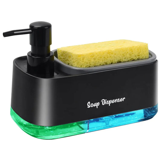 Vestohome Dual Soap and Lotion Dispenser - 2-in-1 Countertop Liquid Pump for Kitchen and Bathroom Organization, 600ml (20.3 oz) Capacity